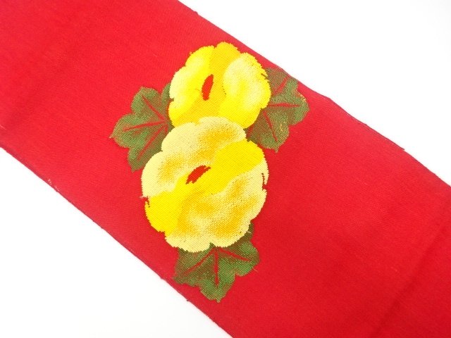 JAPANESE NAGOYA OBI / TSUMUGI / WOVEN KIKU
